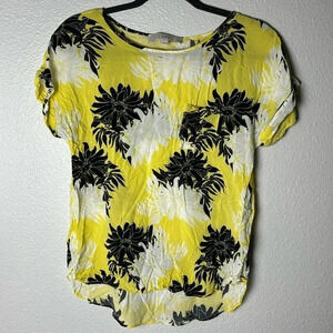 Loft Yellow Floral T-shirt